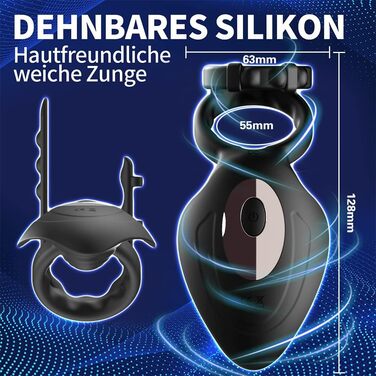 Vibrating Penis Ring Jpscor з пультом керування, 10 режимів вібрації, для чоловіків та пар