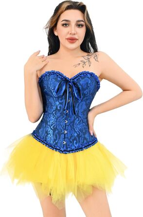 Корсет-топ Florales з квітковим принтом для жінок, великий розмір (XL), фіолетово-чорний колір