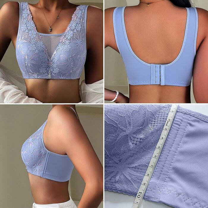 3 шт. комплект класичних мереживних спортивних бюстгальтерів CSKJ для жінок з підтримкою, без кісточок, легкі, м'які, безшовні, для занять спортом, сну, йоги та повсякденного носіння (80A)
