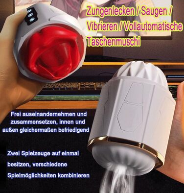 Електричний мастурбатор OnundOn для чоловіків та жінок, 3-в-1, 10 режимів вібрації