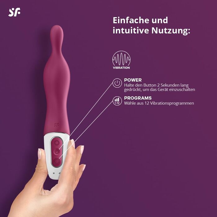 Вібратор Satisfyer A-Mazing 1 для жінок | Гнучкий наконечник для глибокої стимуляції | Водостійкий (IPX7) | Перезаряджуваний | Ягода