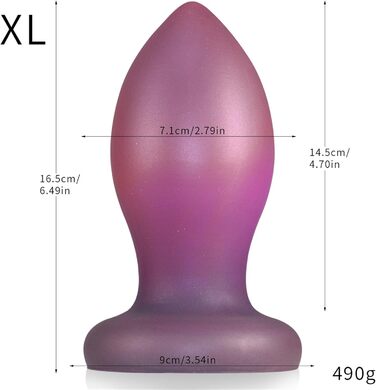 Анальний плаг Hrekssi 6 XL: Силіконовий масажер для ануса з присоскою, стимулятор простати, іграшка для дорослих