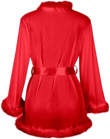 Комплект жіночої білизни з відкритим декольте, еластичний виріз, великі розміри, червоний/білий, XL