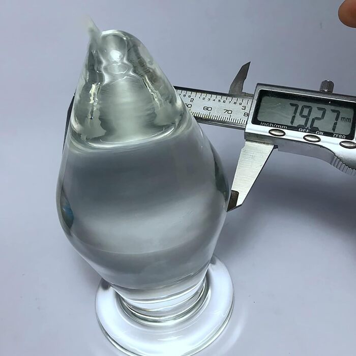 Анальний пробка зі скла ScreaAss Big Glas, 4.5/7.5/8 см, прозорий кристал, для чоловіків та жінок, SM bondage