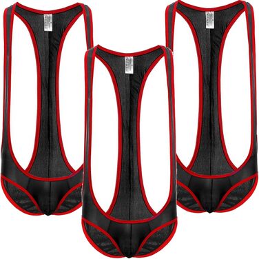 Чоловічий прозорий боді для боротьби Faringoto, чорний, розмір M