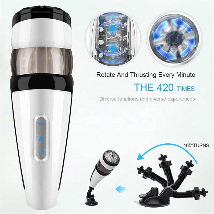 Електричний мастурбатор для чоловіків: чаша з 5 телескопічними функціями та 10 режимами вібрації. Автоматичний стимулятор пеніса, секс-іграшка для чоловіків