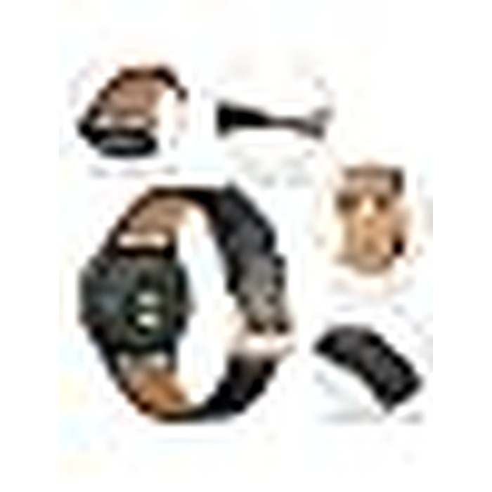 Шкіряний ремінець Issinlky 18мм для Garmin Vivoactive 4S, Venu 2S, 3S, Vivomove 3S та годинників Fossil Gen 6/5E/4/3, чорний