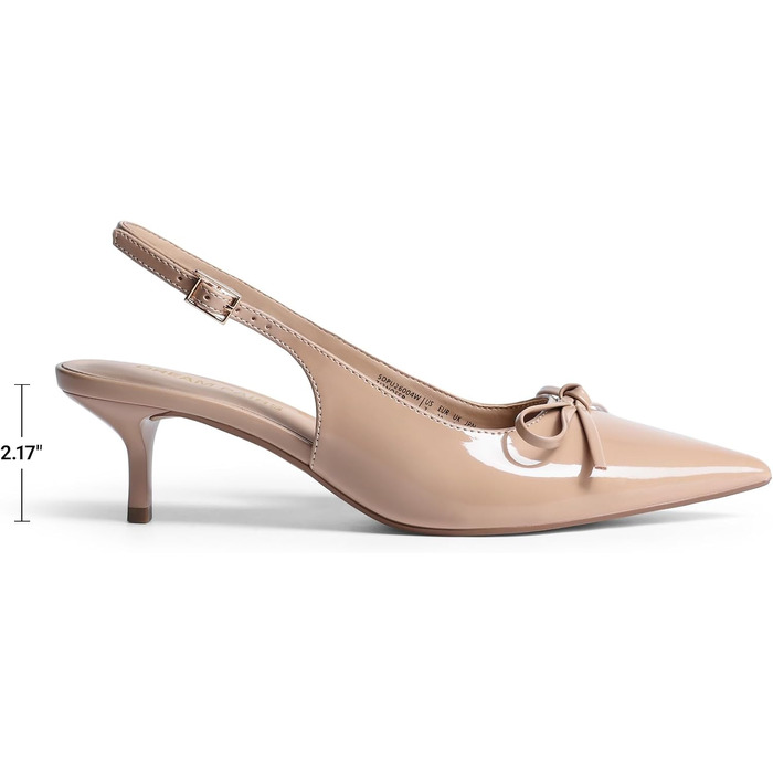 Жіночі туфлі-слінгбеки DREAM PAIRS на підборах kitten heel, бежеві (нюд), розмір 40.5 EU