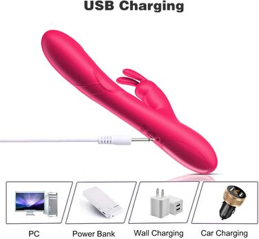 Вібратор G-Punkt, силіконовий вібратор для жінок, 10 режимів вібрації, іграшки для дорослих, кролик, фіолетовий