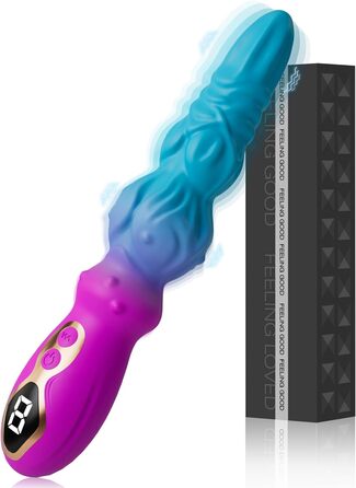 Вібратор для дорослих Monster Dildo з 9 режимів вібрації та LED-дисплеєм, 24 см, для жінок та чоловіків, набір вібраторів з стимуляцією клітора та анальним отвором
