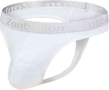 BIATWOWR чоловічі стрінги з вирізом на спині, сексуальна білизна, дихаюча та зручна, для чутливої шкіри, темно-червоно-біло-чорна (білий, M)