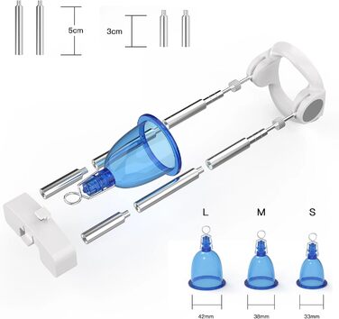 Набір для збільшення пеніса Guspiun Neu Deluxe: регульована вакуумна помпа для чоловіків, підтримка ерекції, тренування витривалості, SM іграшки