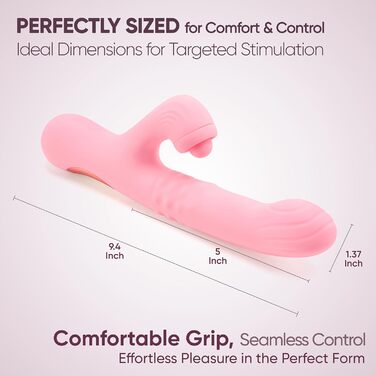 Вібратор для тіла SE LOVE Rabbit ComePlay, рожевий - подвійна стимуляція, перламутрові кульки