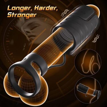 Електричний мастурбатор для чоловіків з 9 вібраційних режимів та керуванням через додаток, стимулятор головки, чорний