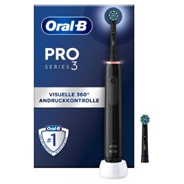 Електрична зубна щітка Oral-B PRO 3 3000, чорна, комплект: 1 щітка та 2 насадки