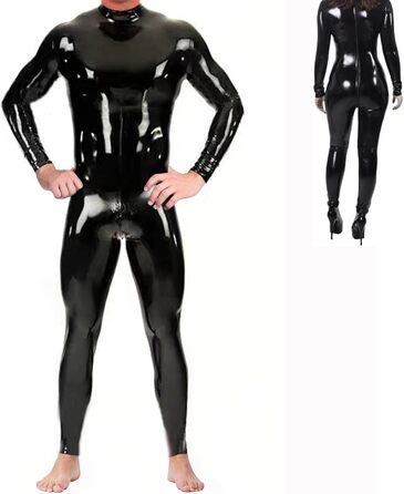 Латексний боді Mr. Hippe для чоловіків та жінок, чорний, з блискучим ефектом, з застібкою на спині, сексуальний костюм, відкритий боді, косплей, фетиш, сліпучий лак, клубний лук