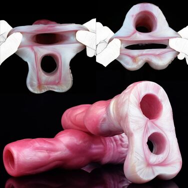 Реалістичний дилдо-манжета для чоловіків Jixaxe: збільшення, затримка еякуляції, з рідкого силікону