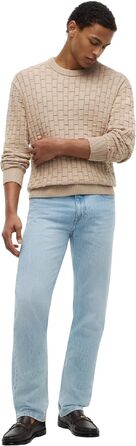 Чоловічий в'язаний джемпер Tommy Hilfiger Mock Cable Crew Neck бежевого кольору (Batique Khaki), розмір XL