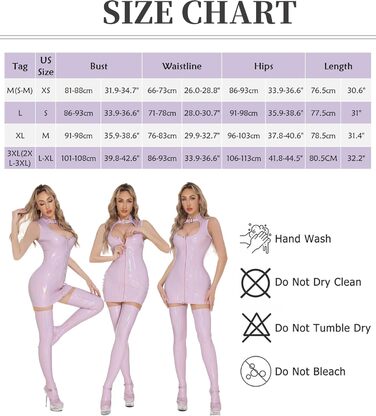 Латексна сукня для жінок Wetlook, сукня з лаку для жінок, латексний catsuit для жінок - L (фіолетовий)