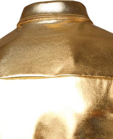 Чоловічий блискучий бронзовий костюм для вечірок JOGAL (Золотий, S)