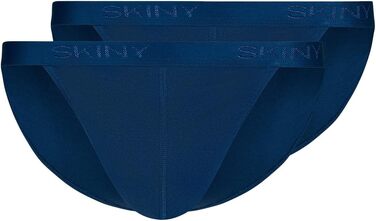 Танга чоловічі Skiny з бавовни рифлення XXL Navy (2 шт.)