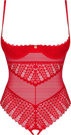 Сексуальний жіночий комплект спідньої білизни Selente Love & Fun: боді, боді-отворт та шовкова маска для очей. Зроблено в ЄС. Білий/отворт (XL-XXL, Червоний/мереживний-отворт)