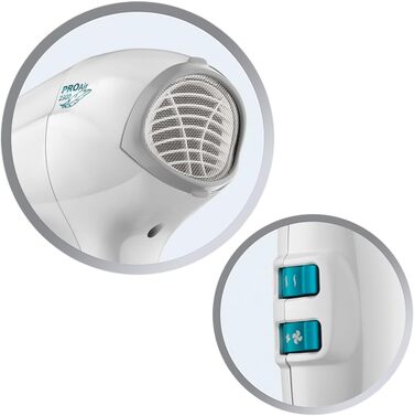 Фен для волосся Remington Pro-Air Power AC6330 з іонною технологією, 2300 Вт, AC-мотор, з дифузором та двома насадками-концентраторами, білий