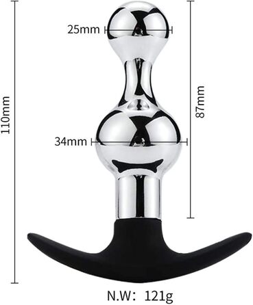 Анальний дildo з нержавіючої сталі для дорослих. Іграшки для БДСМ, анальний секс. Підходить для жінок та чоловіків.