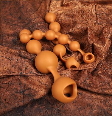 Анальні кулі з силікону різних розмірів (5 шт.) для тренування та масажу. Анальний плаг, дилататор, гачок, анальдуше. Іграшки для дорослих, unisex