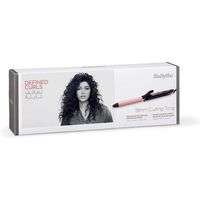 Щипці для завивки волосся BaByliss 19 мм, Warm Black Pink Gold, мережевий шнур 2.5 м
