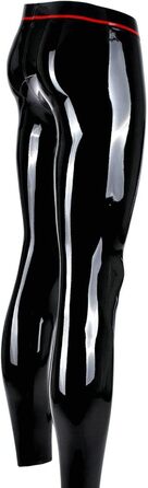 Чорні латексні легінси для чоловіків з відкритим кроком, ручної роботи, Fetish, розмір L, L