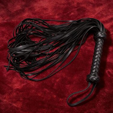 Чорна гумова плеть Rubberfashion 65 см - BDSM аксесуар для пар, іграшка для еротичних ігор