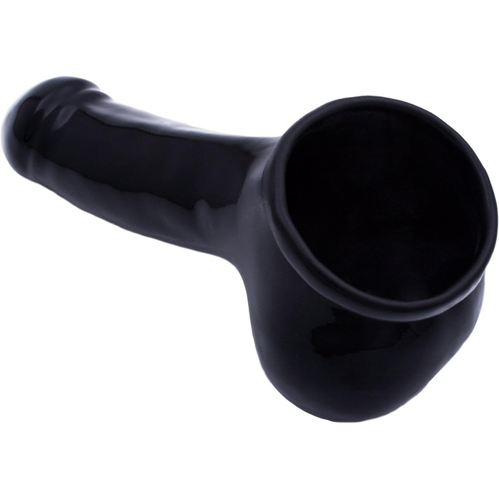 Штучний презерватив для пеніса TOYLIE Adam, чорний, довжина 13 см - з мішком для яєчок та вираженою головкою, Made in Germany