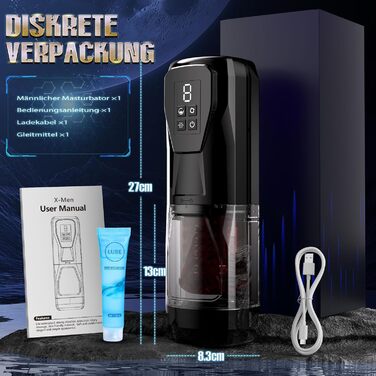 Електричний мастурбатор для чоловіків: вібрація, ротація, телескопічний дизайн, функція оргазму в один клік. Іграшка для чоловіків, масаж пеніса, Blowjob.