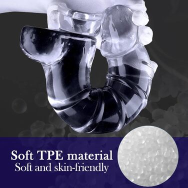 Анальний дилда BDSMLOVE XXXXL, прозорий, з присоскою, великий, для жінок та чоловіків