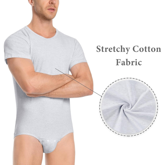 Комбінезон чоловічий Littleforbig з бавовни, вільний крій (Сірий, XS)