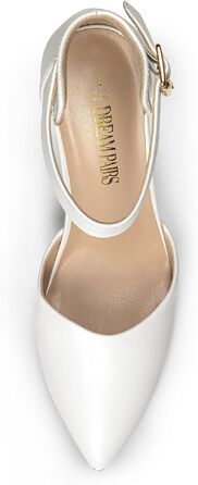 Жіночі туфлі-човники Dream Pairs з закритим носком, білі, екошкіра (PU), розмір 40 EU