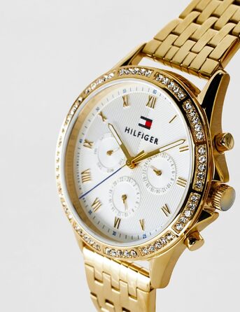 Жіночий кварцовий годинник Tommy Hilfiger з багатофункціональним циферблатом та сталевим браслетом, золотий