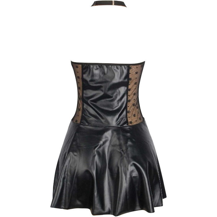 Жіноче шкіряне плаття з PU-шкіри, ефект мокрого блиску, шкіряна білизна, плаття з ефектом мокрого блиску, білизна для пишних жінок, сексуальна білизна для клубів, сексуальне плаття великих розмірів, глибокий V-подібний виріз, елегантне для пишних, S-2XL, 