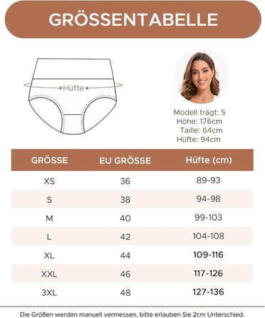 Труси жіночі бавовняні з еластичною стрічкою Innrsy, висока талія, м'які, 5 шт. в упаковці, XS, для зими