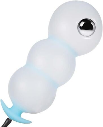 Надувний анальний дилда з кульками, розтягувач, регульований, світлодіодний анальний дилда для вагінального розтягування, BDSM іграшка для пар, фетиш (MitBall, Blue Lights)