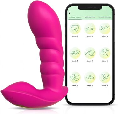 Вібратор з дистанційним керуванням, 9 режимів вібрації, анальний дildo, іграшка для дорослих для пар, рожевий