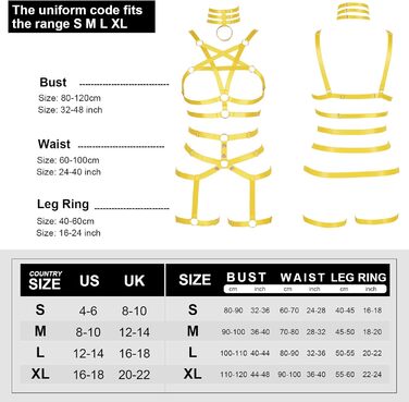Жіночий корсет-нагрудник у стилі панк, повна клітка, мереживний бюстгальтер та пояс-стрінг, комплект, Харадзюку, готичний, фестивальний, рейв-стиль (помаранчевий, жовтий)