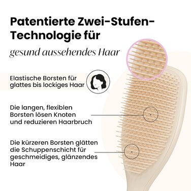 Щітка для волосся Tangle Teezer Ultimate Detangler для вологого та сухого волосся, розплутувальна щітка для густого, кучерявого та довгого волосся, колір Cappuccino