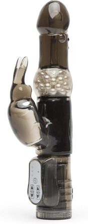 Вібратор Lovehoney Jessica Rabbit | Подвійна стимуляція для дорослих | 13 см вібратор з ротаційним валом | Стимулятор клітора та G-точки | Водонепроникний масажер для жінок та пар | Чорний