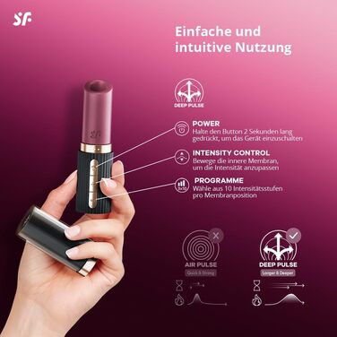 Вібратор Satisfyer Deep Kiss | Інтимна іграшка для жінок | Deep Pulse | Стимуляція клітора | Інструменти жіночого велнес | 3x10 програм