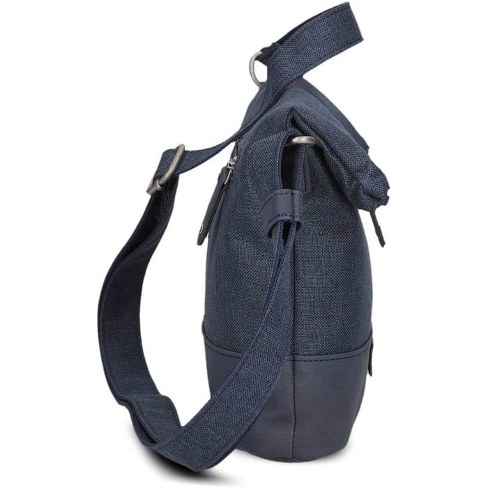 Жіноча сумка-месенджер Zwei Olli OT6 Rolltop, водовідштовхуюча крос-боді сумка через плече, 2.4 л, двоколірна (Navy)