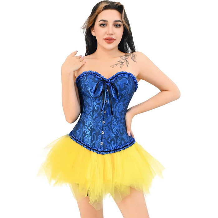 Корсет-топ Florales з квітковим принтом для жінок, великий розмір (XL), фіолетово-чорний колір