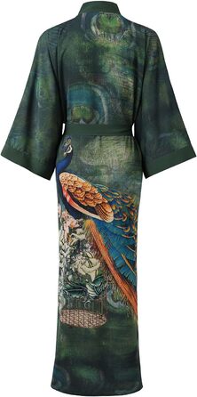 Халат жіночий Ledamon, довгий, квітковий, халат для ванної, нічна сорочка, універсальний розмір, трав'яний зелений