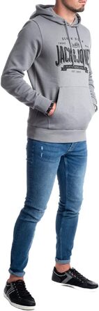 Чоловічий худі Jack & Jones з логотипом, колір Sedona Sage, модель Mika